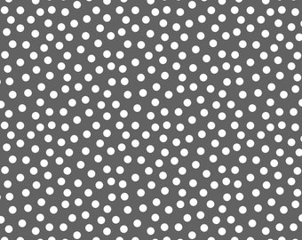 Wilmington Prints - Essentials Basics - On The Dot - Grey - Cotton Fabric by the Yard or Select Length 39146-900