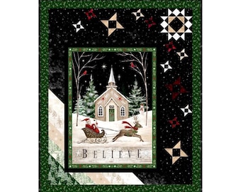 Quilt Kit~Star of Wonder~40" x 48" Believe Throw Quilt (includes pattern and fabric for top of quilt & binding) AAFQK-1537