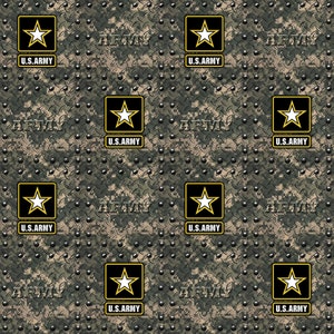 Sykel Enterprises~Military Police Fire and Nurses~US Army Grate~Licensed~Multi~Cotton Fabric by the Yard or Select Length 1554-A