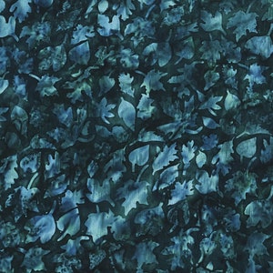 Island Batik~Maple Island~Leaves~Green Hunter~Cotton Batik Fabric by the Yard or Select Length 122220695