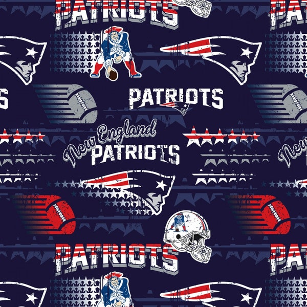 Fabric Traditions~NFL Cotton~New England Patriots~Blue~Cotton Fabric by the Yard or Select Length 14447-D