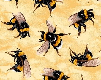 Paintbrush Studio~You Bug Me~Bees~Golden~Cotton Fabric by the Yard or Select Length 120-13851