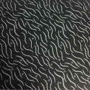 M & S Textiles - Aboriginal - Bush Medicine 2 - Black by Narelle Kitson - Cotton Fabric by the Yard or Select Length BM2B