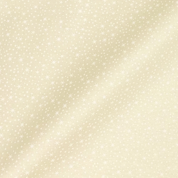 Quilting Treasures ~ Quilting Illusions ~ Stars ~ White on Cream ~ Cotton Fabric by the Yard or Select Length 21523-E