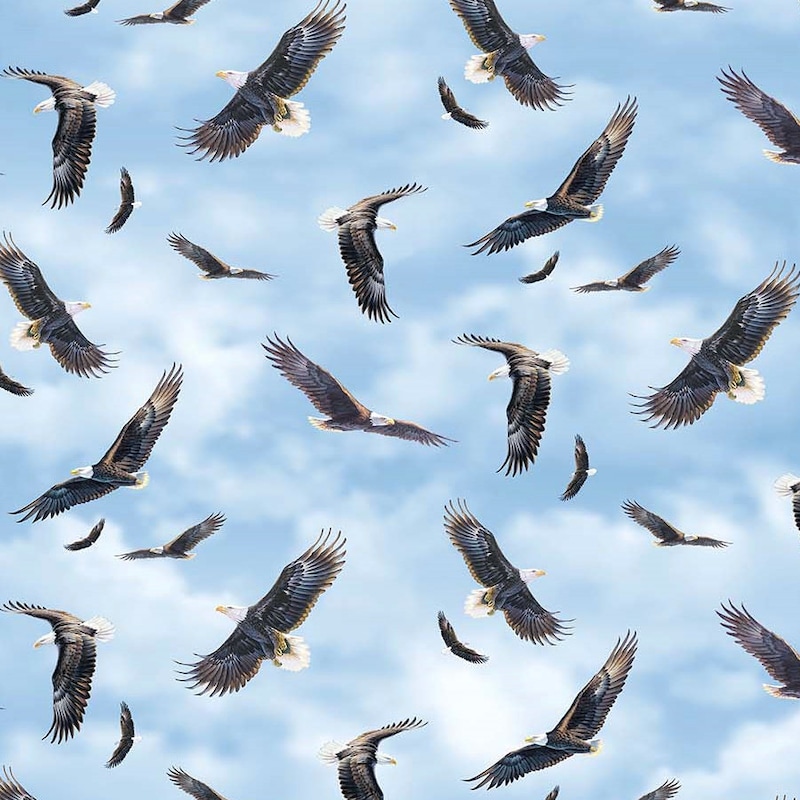 Eagle Strike Blue Satin Fabric By the Yard Pre Order