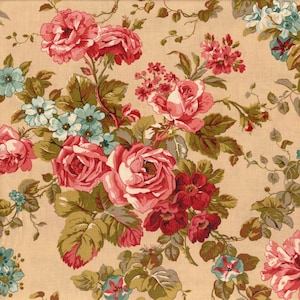 Primrose Hoop Cerulean - Edyta Sitar - PER QUARTER METRE Primrose Hoop Cerulean - Edyta Sitar - PER QUARTER METRE