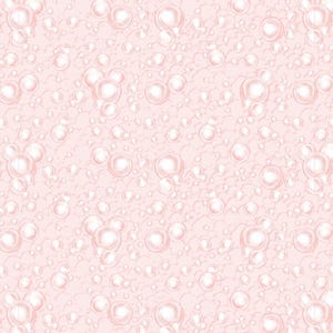May include: A repeating pattern featuring numerous translucent, spherical bubbles in varying sizes against a soft, light pink background. The bubbles exhibit subtle white highlights and circular outlines, creating a layered, bubbly texture throughout.