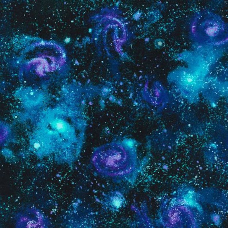 Robert Kaufman Stargazers Nightfall Galaxy Cotton Fabric Etsy
