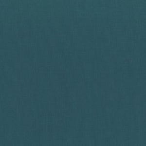 May include: A solid teal blue fabric swatch. The fabric has a smooth, even texture.