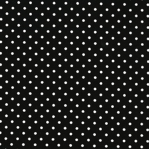 EOB~Timeless Treasures~Bonjour Paris~Dots~Black/White~Cotton Fabric by the Yard or Select Length C1820-BLK