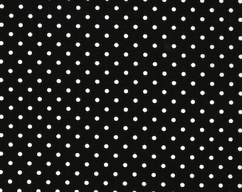 EOB~Timeless Treasures~Bonjour Paris~Dots~Black/White~Cotton Fabric by the Yard or Select Length C1820-BLK