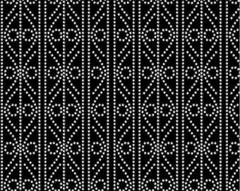 Quilting Treasures~Kiwis & Koalas~Decorative Dotted Stripe~Digital~Black~Cotton Fabric by the Yard or Select Length 28056-J