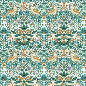 Free Spirit~Buttermere by The Original Morris & Co~Strawberry Thief~Mint~Cotton Fabric by the Yard or Select Length PWWM001-MINT