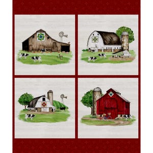 Riley Blake~Colchas Spring Barn~Panel de almohada de 90,8 cm (35,75")~Tela de algodón multicolor por panel PD14336-PANEL