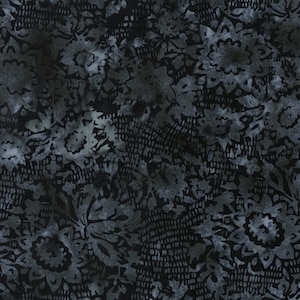 EOB~Anthology~Obsidian Baliscapes Batik~Sashiko~Noir~Coton Batik par mètre ou longueur choisie 2326Q-X