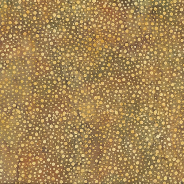 EOB~Island Batik~Blue Ridge Mountain~Dots~Sahara~Cotton Batik Fabric by the Yard or Select Length 122138040