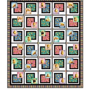 Quilt Kit~out of the Box~51" X 60.5" Fitness Chicks Block Throw Quilt ...