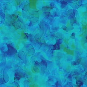 Aura by Quilting Treasures, Quilting Cotton, Watercolor Blender Fabric in Turquoise 30198-Q