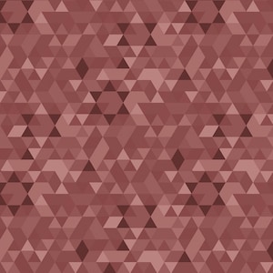 May include: A seamless pattern of small triangles in shades of brown, pink, and red.