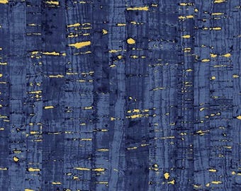 EOB Windham Uncorked Quilting Cotton w/ Metallic Gold Denim Cotton Fabric by the Yard or Select Length 50107M-10