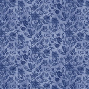 Wilmington Prints~Morning Serenade~Floral Tonal~Blue~Cotton Fabric by the Yard or Select Length 39869-444