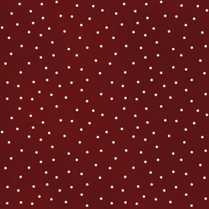 Maywood Studio~Beautiful Basics~Scattered Dots~Redwork/White~Cotton Fabric by the Yard or Select Length 8119M-R6