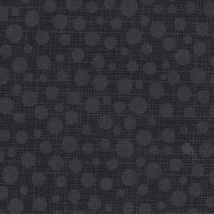 Puede incluir: Una tela gris oscura con un patrón repetitivo de pequeños círculos y estrellas.