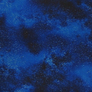 Tela de algodón real con estampado de auroras boreales y cielo estrellado, de la marca Timeless Treasures, cortada a medida o con longitud seleccionada (C6793-RYL).