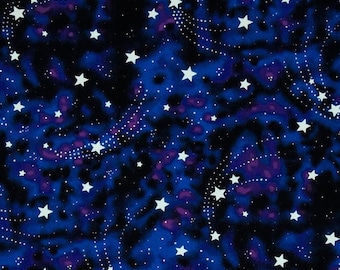 Michael Miller~Star Magic~Glow In The Dark~Space~Nite~Cotton Fabric by the Yard or Select Length DG0605-NITE