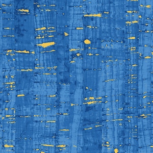 Windham~Uncorked~Quilting Cotton w/ Metallic Gold~True Blue~Cotton Fabric by the Yard or Select Length 50107M-41