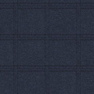 Maywood Studio~Woolies Flannel~Tartan Grid~Navy~Printed Cotton Flannel Fabric by the Yard or Select Length F18511M-N