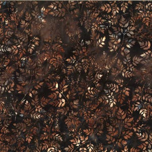 Hoffman~Bali Batiks~Driftwood Dance~Packed Leaves~Umber~Cotton Batik Fabric by the Yard or Select Length W2579-623