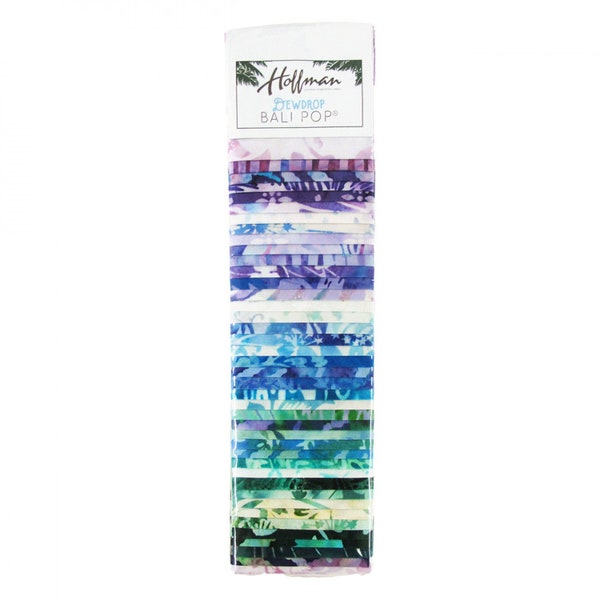 Hoffman~Bali Pops 13th Generation~2-1/2" x 44/45" Batik Strip Pack~Dewdrop Colorway~40 pcs/pack BP-462