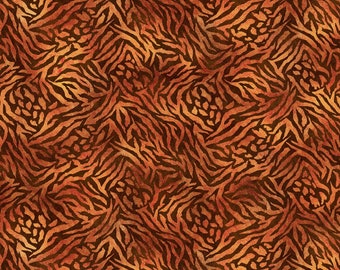 Oasis Fabrics ~ Jangala ~ The Maze ~ Orange brûlé ~ Tissu en coton par mètre ou longueur sélectionnée 594822