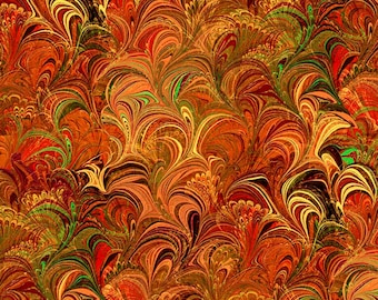 EOB~Benartex - Poured Color by Paula Nadelstern - Cosette - Orange - Cotton Fabric by the Yard or Select Length 12355-38