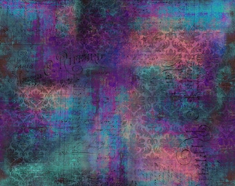 EOB~Free Spirit~Abandoned II by Tim Holtz~Rue Le Peltier~Patina~Cotton Fabric by the Yard or Select Length PWTH142-PATINA