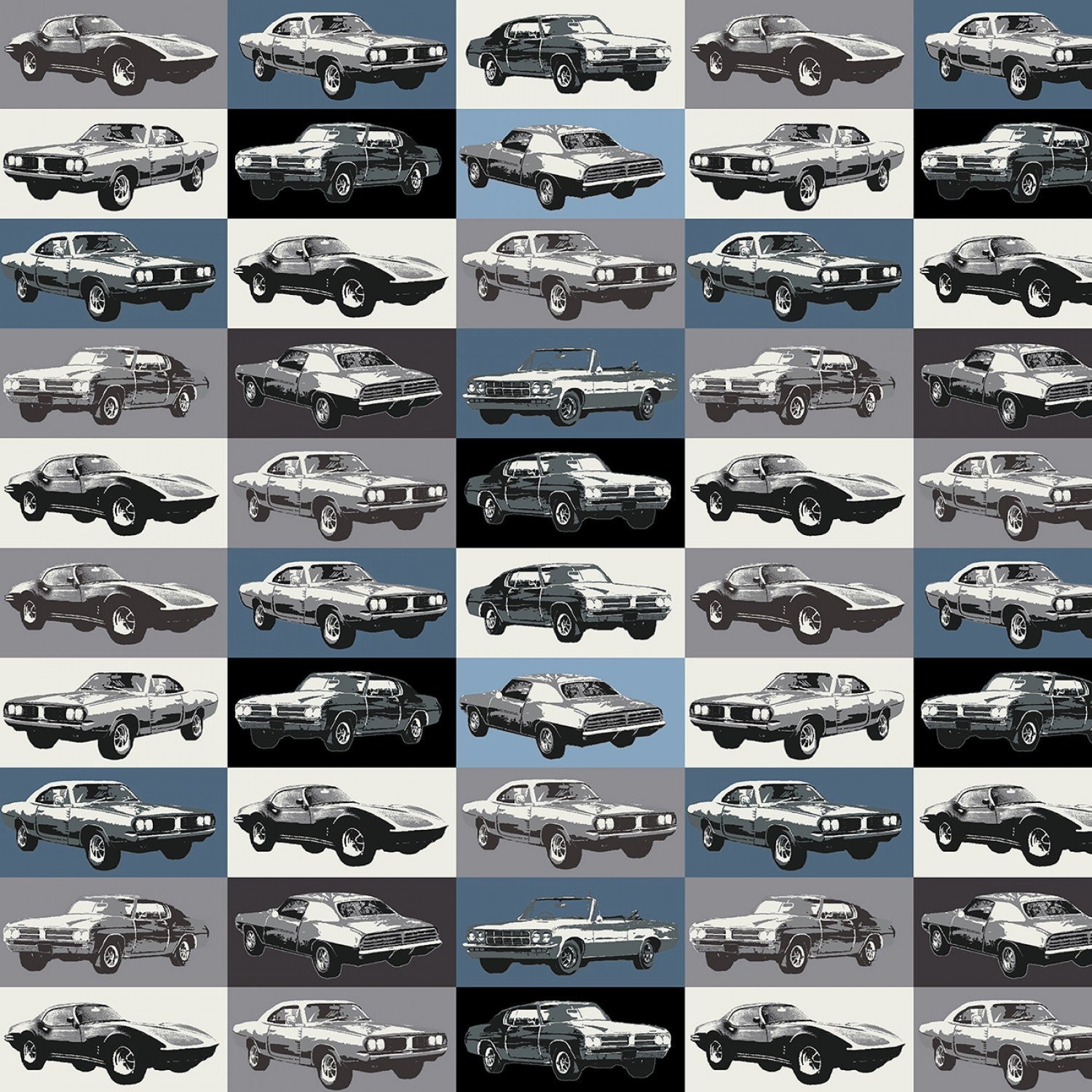 Blue Gridlock Cotton Fabric by the Yard or Select Length 52956-5 American Muscle Windham Blue Gridlock Cotton Fabric by the Yard or Select Length 52956-5 American Muscle Windham