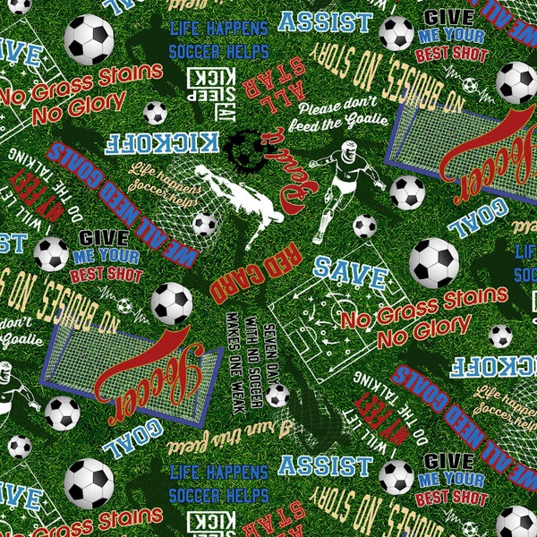 Sports Theme Fabric Etsy