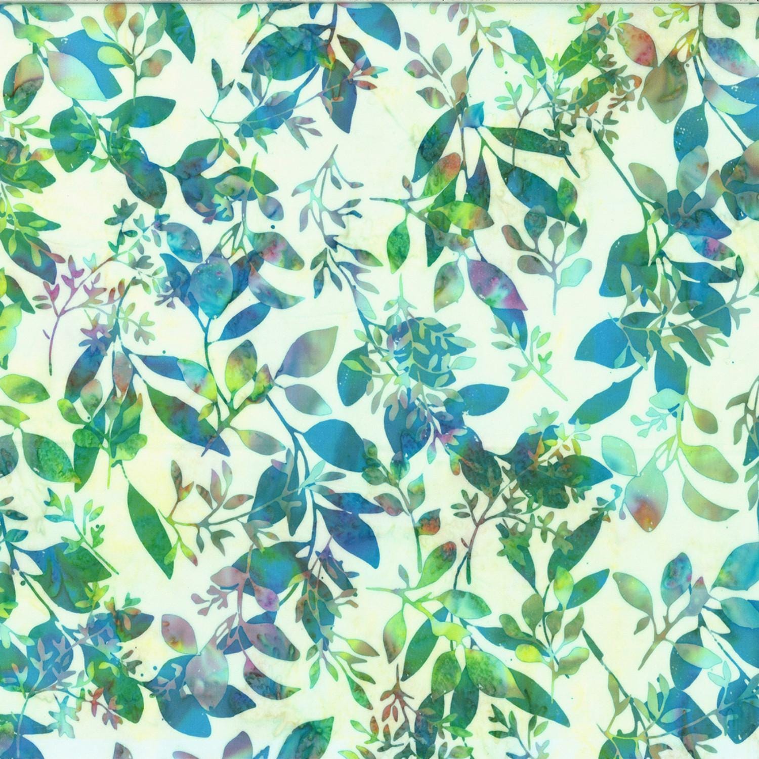 Hoffman~Bali Batik~Fresh Meadow Hoffman Challenge 2024/2025~Foliage~Tropical~Cotton Fabric by the Yard or Select Length W2574-713
