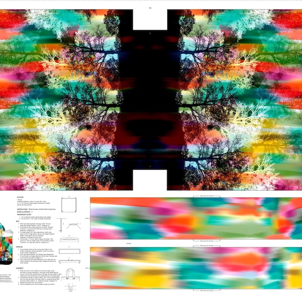 Quilting Treasures~Tree Dance~36" x 43.5" Tree Scenic Aurora Borealis Panel~Digital~Multi~Cotton Fabric by the Panel 30291-X