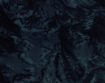 EOB~Hoffman~Bali Watercolors~Midnight~Batik~Cotton Batik Fabric by the Yard or Select Length 1895-128