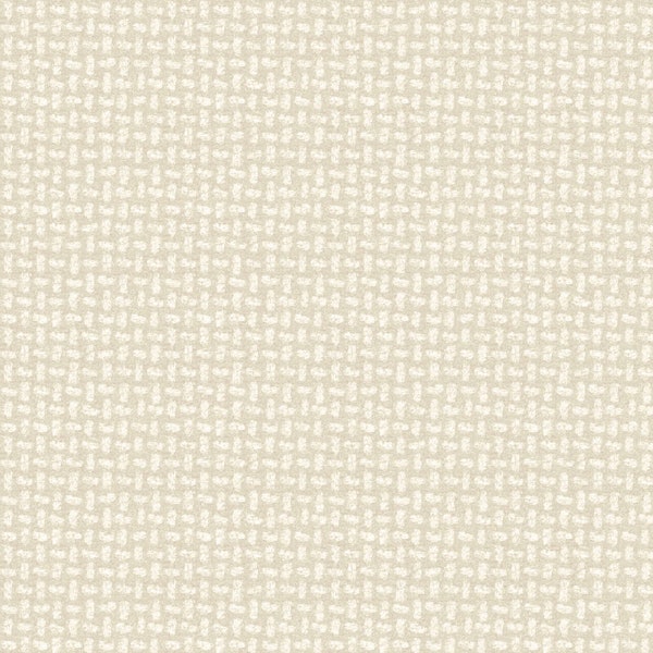 Maywood Studio - Woolies Flannel - Basket Weave - Cream - Printed Cotton Flannel Fabric by the Yard or Select Length F18509M-E