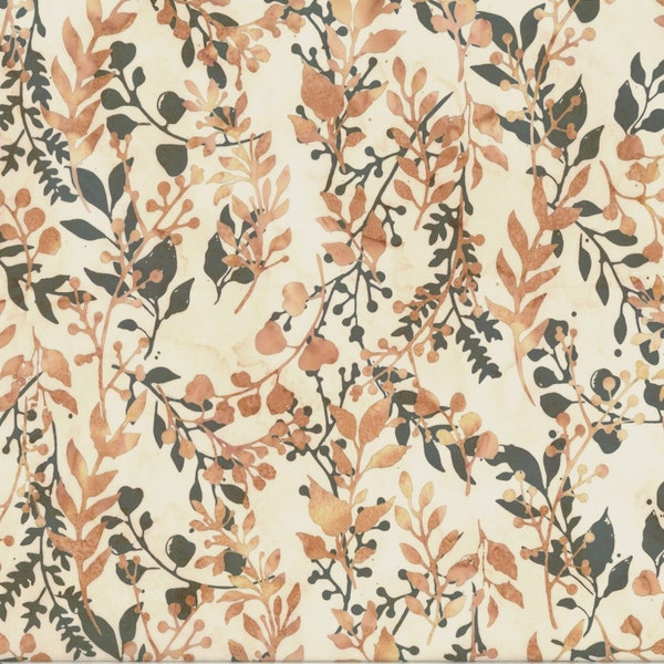 Hoffman~Bali Batiks~Harvest Helpings~Leaves~September~Cotton Batik Fabric by the Yard or Select Length U2460-594