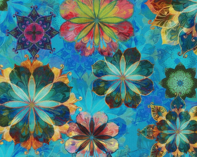 Robert Kaufman Venice Floral Multi Cotton Fabric by Etsy