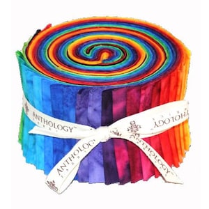 Anthology~BeColourful by Jacqueline de Jonge~Rainbow Jelly Roll~2-1/2" x 45" Strips~26 Pcs/Roll BC212-01
