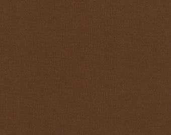 EOB Robert Kaufman Kona Solid 108" Wide Backing Coffee Cotton Fabric by the Yard or Select Length KONA108-COFFEE