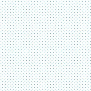 EOB~Riley Blake~Swiss Dots~Small~White/Aqua~Cotton Fabric by the Yard or Select Length C660R-20AQUA