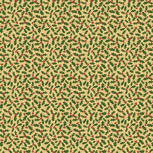 Blank Quilting~All Spruced Up~Holly~Ivory~Cotton Fabric by the Yard or Select Length 2762-41