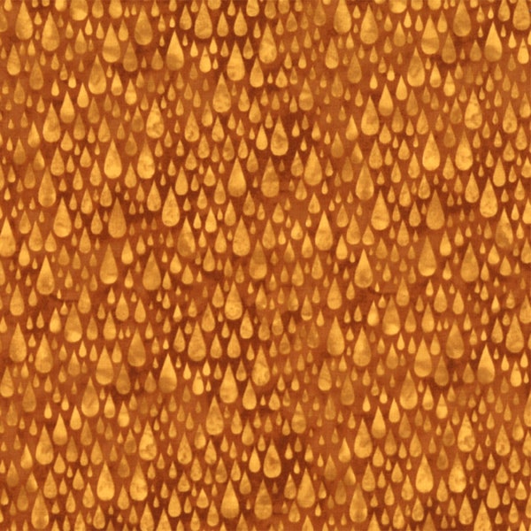 Hoffman~H2O Blender~Rain Drops~Saddle~Cotton Fabric by the Yard or Select Length N7800-372