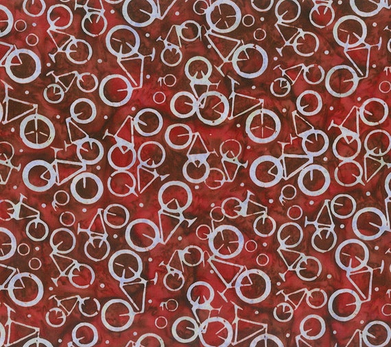 Banyan Batiks Ride on III Bike Toss Sangria Cotton Etsy